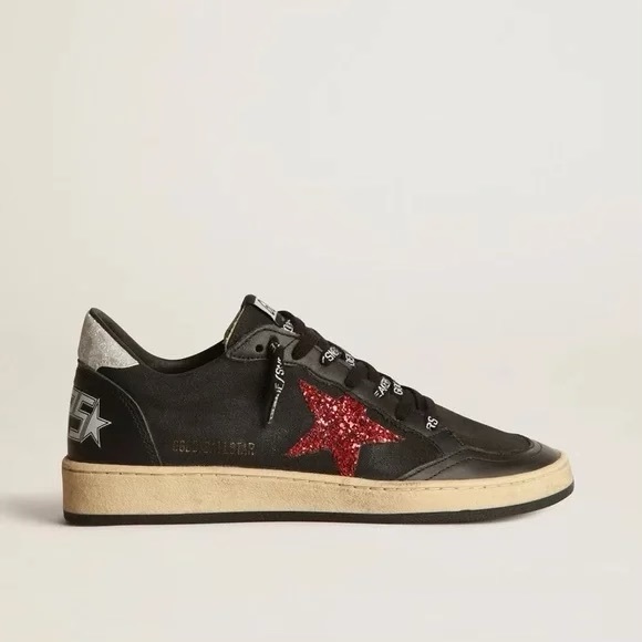 100% Authentic New Golden Goose Ballstars Black with Red Glitter Star Size 37 - Picture 11 of 11